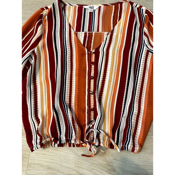 Lulu’s Striped Cropped Long Sleeve lightweight size Small - Picture 5 of 6
